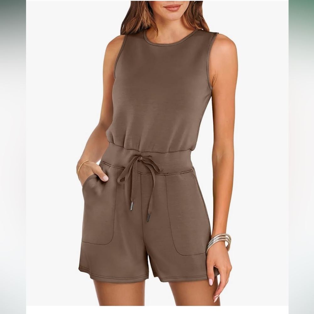 Casual Brown Romper